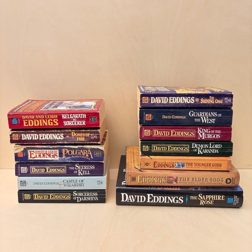 David Eddings Book Lot‎ 13 Mixed Fantasy Malloreon, Tamuli, Dreamers, Elenium